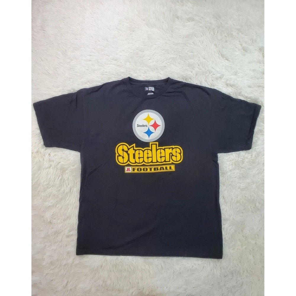 Pittsburgh Steelers Shirt Mens XL Black Short Sleeve NFL Football Crewneck A2